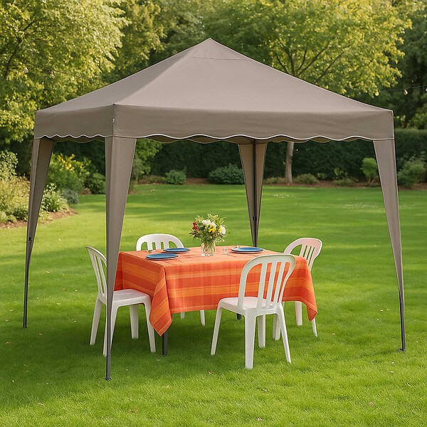 WERKAPRO - Tente de réception pliable couleur taupe  3x3m - large