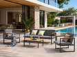 CONCEPT USINE - Salon de jardin bas en aluminium gris TAHINA - vignette