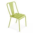 OVIALA - Chaise de jardin en métal vert - Dieppe - vignette