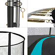 KANGUI - Trampoline Ø 360cm + filet de sécurité + échelle + bâche - PUNCHI 360 Bleu - vignette