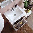 KIAMAMI VALENTINA - Les Meubles De Salle De Bain 60 Cm À Tiroirs Modèle Berlin Elm Leone Basin D'éclairage À Led - vignette
