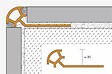 SCHLUTER - Profilé de finition quart de rond RONDEC-PRO 110 - Coloris: blanc brillant - hauteur: 11mm - longueur: 2,5ML - vignette