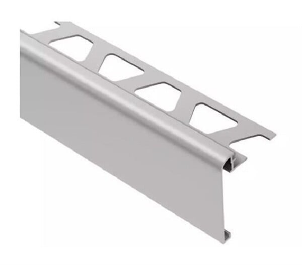 SCHLUTER - Profilé de finition RONDEC-STEP - Coloris: alu anodisé brossé - hauteur: 12,5mm - longueur: 2,50ML - large