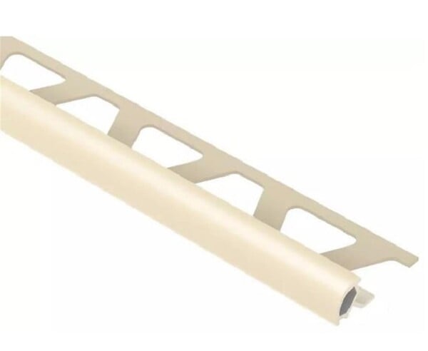 SCHLUTER - Profilé de finition quart de rond RONDEC-PRO 80 - Coloris: blanc brillant - Hauteur: 8 mm - Longueur: 2,5ML - large