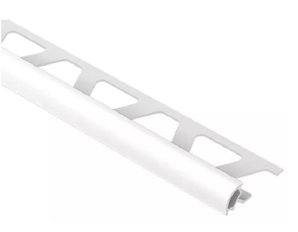 SCHLUTER - Profilé de finition quart de rond RONDEC-PRO 80 - Coloris: blanc brillant - Hauteur: 8 mm - Longueur: 2,5ML - large