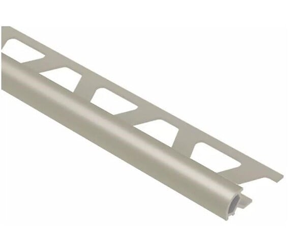 SCHLUTER - Profilé de finition quart de rond RONDEC-PRO 80 - Coloris: blanc brillant - Hauteur: 8 mm - Longueur: 2,5ML - large