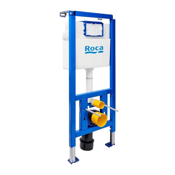 ROCA - Pack WC bâti-support + WC suspendu sans bride Swiss Aqua Technologies avec abattant SoftClose + plaque (ROSTINWR01-FR) - large