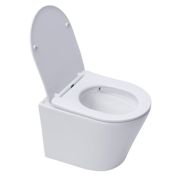 ROCA - Pack WC bâti-support + WC suspendu sans bride Swiss Aqua Technologies avec abattant SoftClose + plaque (ROSTINWR01-FR) - large