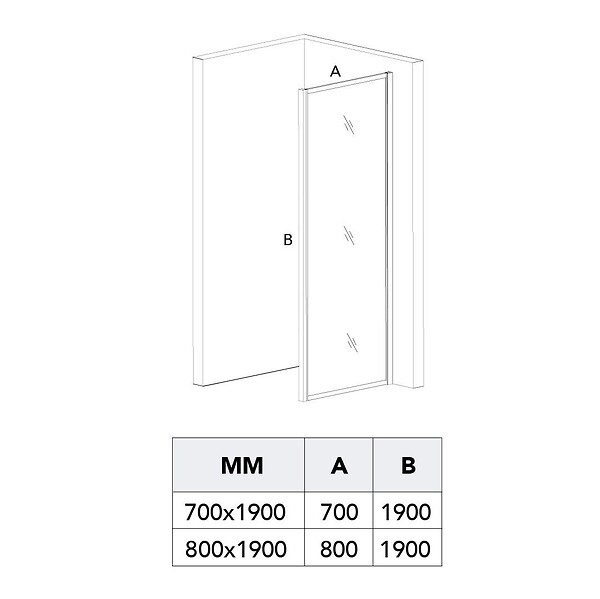 KIAMAMI VALENTINA - Porte De Douche Niche 130 Cm Avec Paroi Fixe 70 Cm Porte Coulissante | City - large