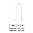 KIAMAMI VALENTINA - Porte De Douche Niche 130 Cm Avec Paroi Fixe 70 Cm Porte Coulissante | City - vignette