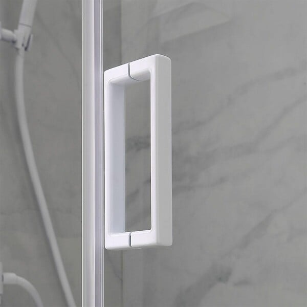 KIAMAMI VALENTINA - Cabine De Douche Carré 80X80 Avec Profils Blancs | Venere - large
