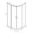 KIAMAMI VALENTINA - Cabine De Douche Incurvée 90X90 Crystal 4 Mm Sérigraphié | Venere - vignette