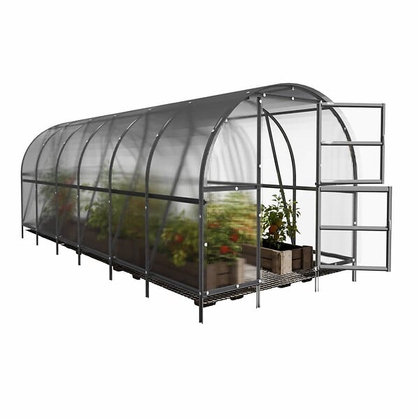 KLASIKA GREENHOUSES - Serre de jardin KLASIKA BALTIC LT 3 x 6 m (18 m²), 6 mm avec revêtement en polycarbonate - large