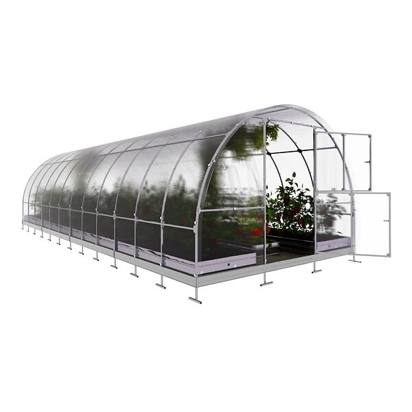 KLASIKA GREENHOUSES - Serre de jardin -  KLASIKA TUBE 3 x 8 m (24 m²) - 6 mm - revêtement en polycarbonate -  KLASIKA GREENHOUSES - large
