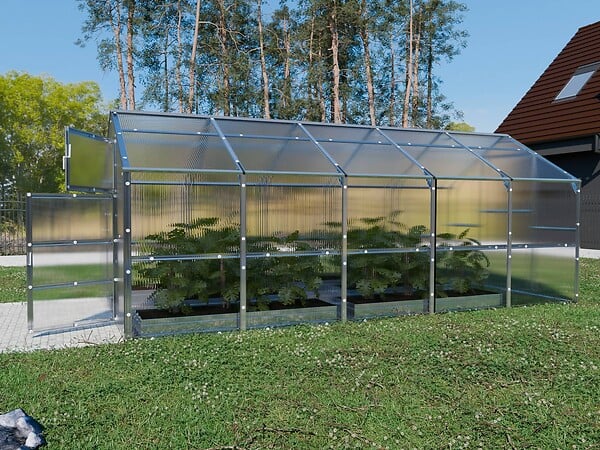 KLASIKA GREENHOUSES - Serre de jardin KLASIKA BERNARD 2,35 x 5 m (11,75 m²), 4 mm avec revêtement en polycarbonate - large