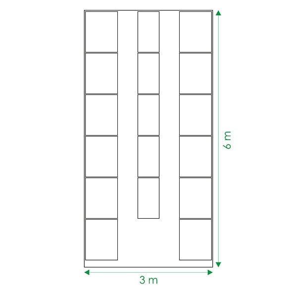 KLASIKA GREENHOUSES - Kit de jardinière surélevées pour une serre 3x6 m, acier galvanisé, Klasika Greenhouses - large