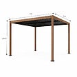 CONCEPT USINE - Pergola bioclimatique structure et lames orientables en aluminium vert 3x3m RHODES - vignette