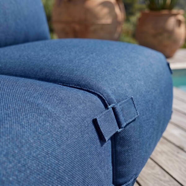 OVIALA - Salon de jardin modulable 3 places bleu pacific - Mixi - large