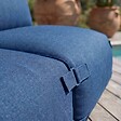 OVIALA - Salon de jardin modulable 3 places bleu pacific - Mixi - vignette