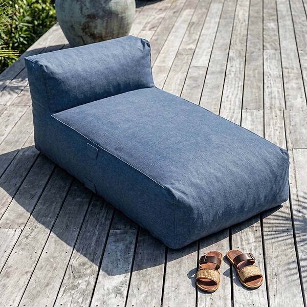 OVIALA - Salon de jardin modulable 3 places bleu pacific - Mixi - large