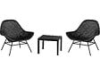 HABITAT ET JARDIN - Lot de 2 fauteuils de jardin avec table basse "Soléna" - Noir - vignette