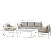 CONCEPT USINE - Salon de jardin 5 places avec table basse gris clair SOLOMON - vignette