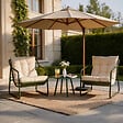 CONCEPT USINE - Ensemble de jardin 2 fauteuils vert kaki avec table basse ATRANI - vignette