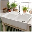 VILLEROY ET BOCH - Evier timbre d'office  Tradition 89,5 x 63 céramique vidage manuel blanc + Panier vaiselle - vignette