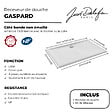 JACOB DELAFON - Receveur de douche 120 x 80 Gaspard extra-plat céramique + Kit de réhausse (5 pieds) - vignette