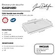 JACOB DELAFON - Receveur de douche 120 x 80 Gaspard extra-plat céramique + Kit de réhausse (5 pieds) + Bonde - vignette