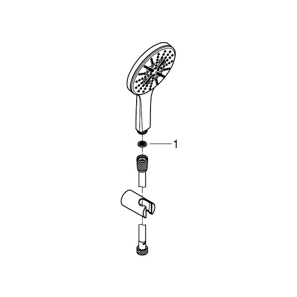 GROHE - GROHE Douchette 3 jets Rainshower SmartActive 130 avec support - large
