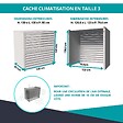 ATOLE - Cache climatiseur ATOLE en Aluminium Thermolaqué - Taille 3 : H. 130 x L. 135 x P. 85 cm - Blanc - vignette