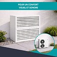 ATOLE - Cache climatiseur ATOLE en Aluminium Thermolaqué - Taille 3 : H. 130 x L. 135 x P. 85 cm - Blanc - vignette