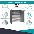 ATOLE - Cache climatiseur ATOLE en Aluminium Thermolaqué - Taille 3 : H. 130 x L. 135 x P. 85 cm - Blanc - vignette
