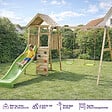 KANGUI - Aire de jeux bois, 2 balançoires, toboggan, escalade, cabane WOODI - vignette
