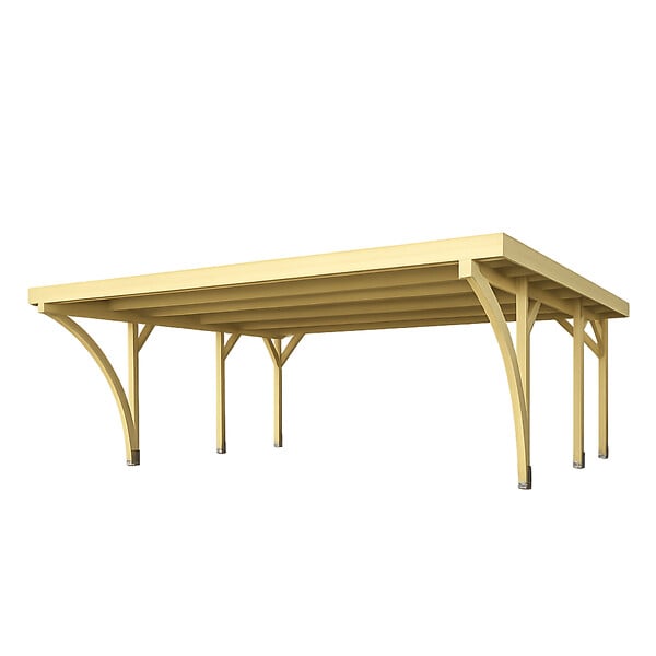 DIRECT-ABRIS - Carport Bois PALERME 2 Voitures - 510 x 603 - Abris pour Voitures - Bois des Regions Nordiques - Pin Traité Autoclave - Design Moderne - large