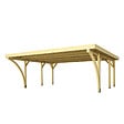 DIRECT-ABRIS - Carport Bois PALERME 2 Voitures - 510 x 603 - Abris pour Voitures - Bois des Regions Nordiques - Pin Traité Autoclave - Design Moderne - vignette