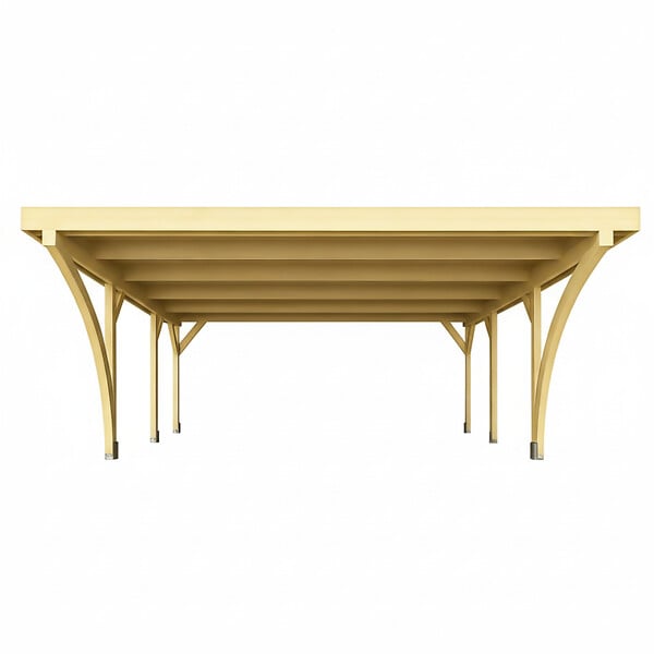 DIRECT-ABRIS - Carport Bois PALERME 2 Voitures - 510 x 603 - Abris pour Voitures - Bois des Regions Nordiques - Pin Traité Autoclave - Design Moderne - large