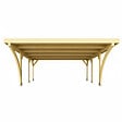 DIRECT-ABRIS - Carport Bois PALERME 2 Voitures - 510 x 603 - Abris pour Voitures - Bois des Regions Nordiques - Pin Traité Autoclave - Design Moderne - vignette