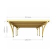 DIRECT-ABRIS - Carport Bois PALERME 2 Voitures - 510 x 603 - Abris pour Voitures - Bois des Regions Nordiques - Pin Traité Autoclave - Design Moderne - vignette