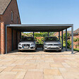 DIRECT-ABRIS - Carport aluminium CARLTON 570 x 550 cm - 2 Voitures - 31,35m2 - Gris anthracite - vignette