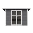 DIRECT-ABRIS - Abri de Jardin Composite ALMA - 9m2 Gris/blanc - Cabane de Jardin - vignette