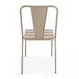 OVIALA - Chaise de jardin bistrot en métal taupe - Dieppe - vignette