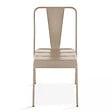 OVIALA - Chaise de jardin bistrot en métal taupe - Dieppe - vignette