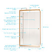 AURLANE - Cabine de Douche Rectangle 110x80x200/230cm Effet Bois et Fonds Blancs - Receveur Bas - vignette