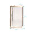 AURLANE - Cabine de Douche Rectangle 110x80x200/230cm Effet Bois et Fonds Blancs - Receveur Bas - vignette