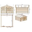 ALTANKA - Abri de jardin en bois - 16m2 - 4x4m - Traité - Ep. 28mm - Couleur: marron - DOM181 - vignette