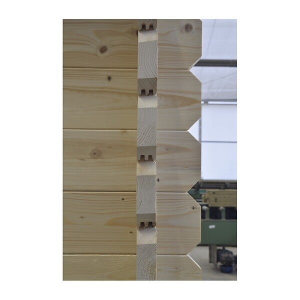 ALTANKA - Abri de jardin en bois - 25m2 - 5x5m - Ep. 40mm - Couleur: naturel - DOM612 - large