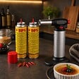 KEMPER - Chalumeau Cuisine Gaz Rechargeable + Recharges Flamme Réglable pour Crème Brûlée Barbecue Pâtisserie Kemper - vignette
