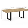 ID MARKET - Table à manger extensible rectangle PHOENIX 4-8 personnes bois et noir 160-200 cm - vignette